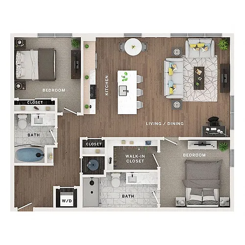 Floor plan 2BR/2BA - C5