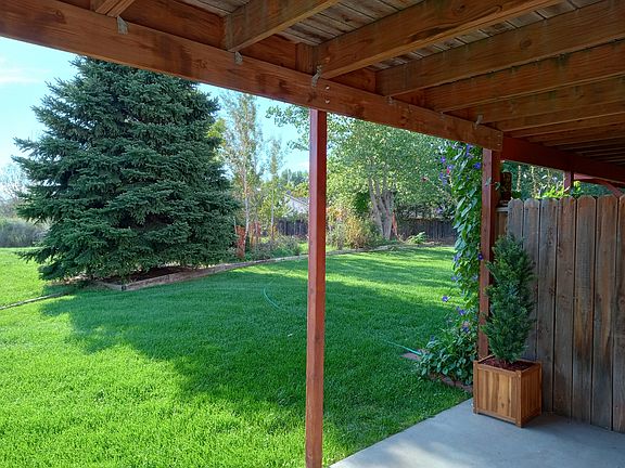View from covered patio