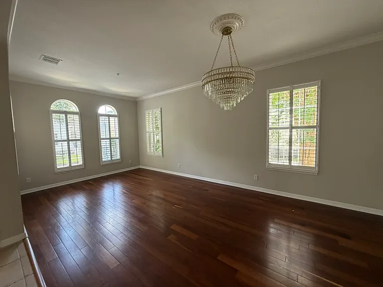Living room and dining room