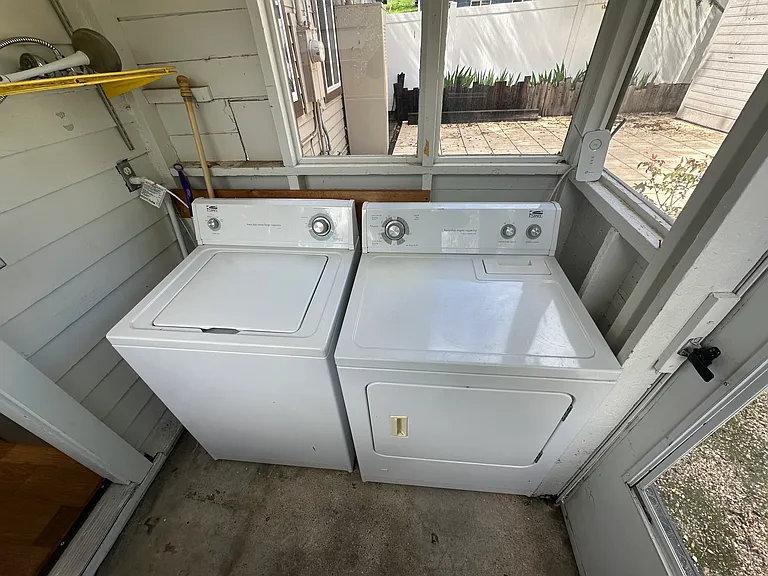 Washer and dryer.
