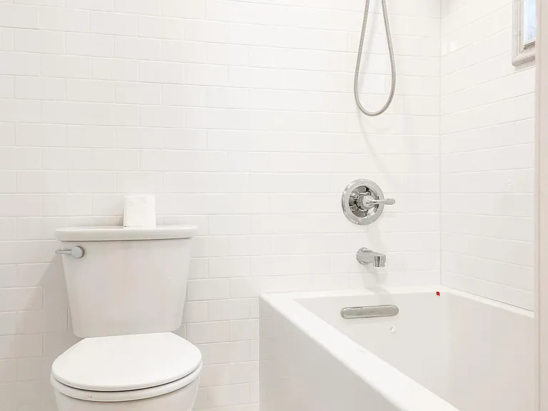 Modern new bathroom with soak tub