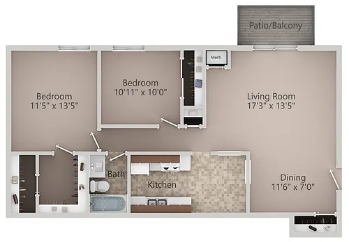 Floor plan 2 Bedroom