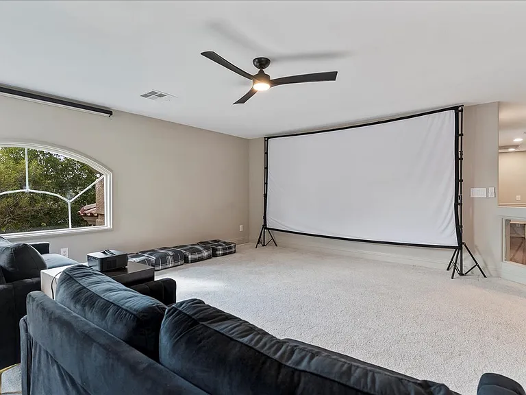 Giant projector movie room! Perfect for movie nights!