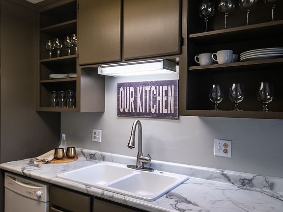 New paint, counter, and sink