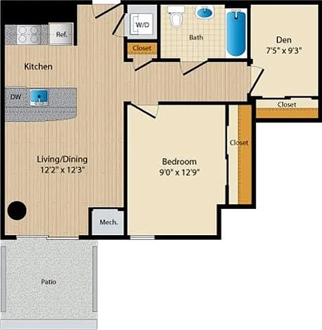 Floor plan Style C28 Den