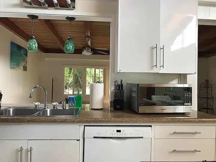 Kitchen opening to family room