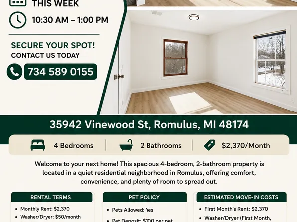35942 Vinewood St, Romulus, MI 48174