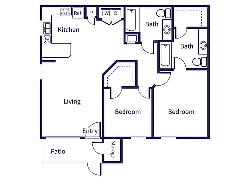 Floor plan B1_Fountains at Tidwell - Income Restricted