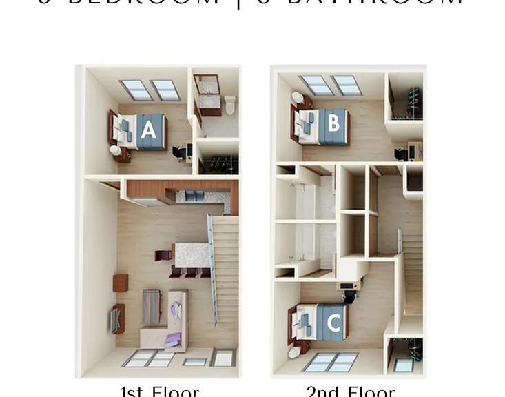 Laurel Townhome: three bedroom, three bathroom Laurel Townhome: three bedroom, three bathroom