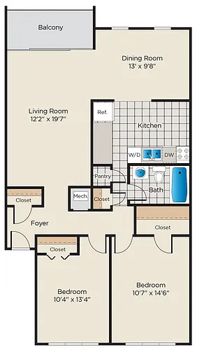 Floor plan 2 Bedroom - Classic
