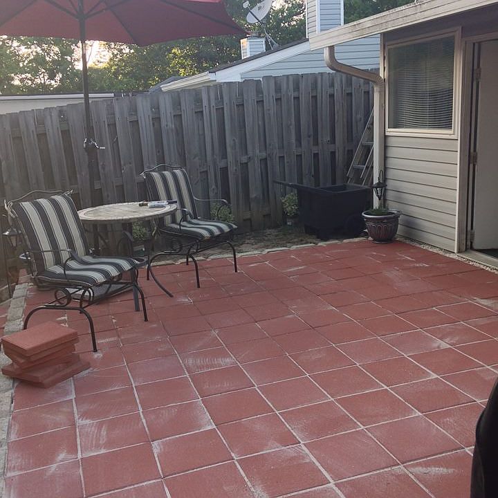 recently added brick patio