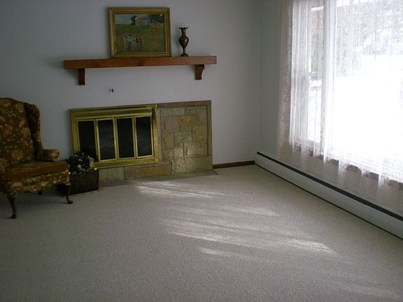 Living room with fireplace