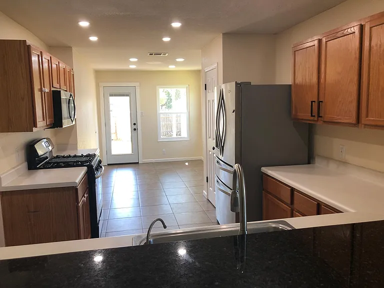 Kitchen and dining room.