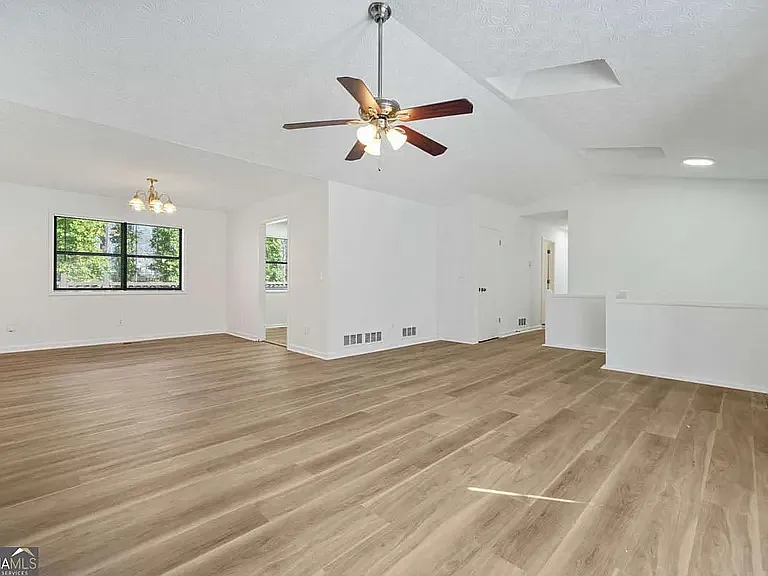 Family room and dining room open to foyer