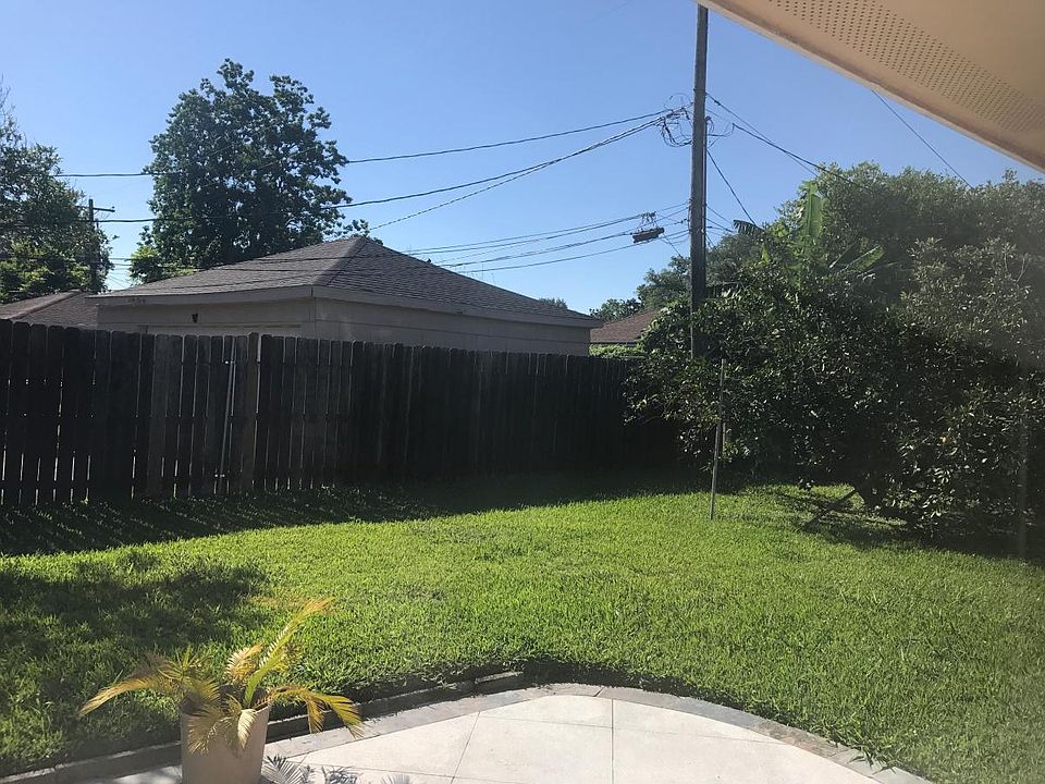 Back porch and backyard