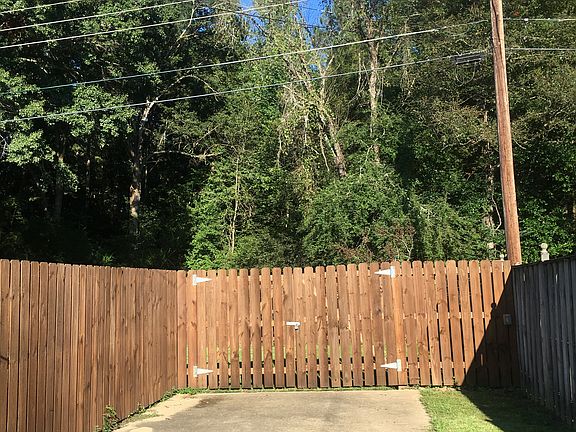 fenced backyard 