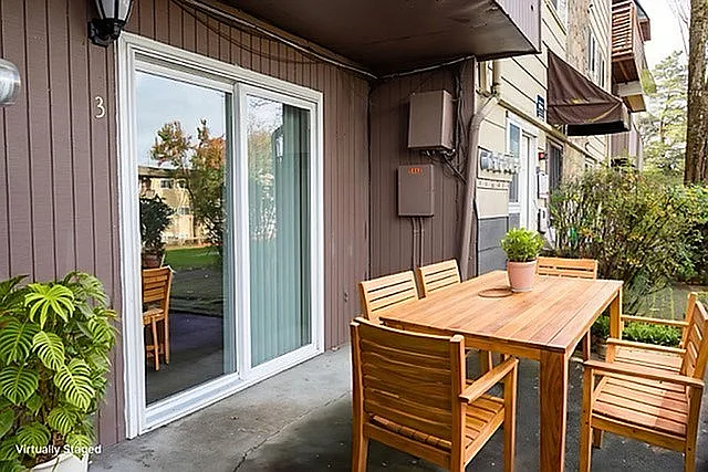 Madera Court Apartments - Troutdale Oregon - Virtually Staged Patio