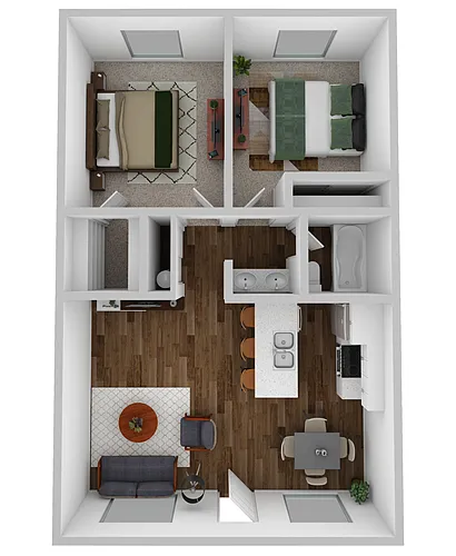 Floor plan Large 2 Bedroom