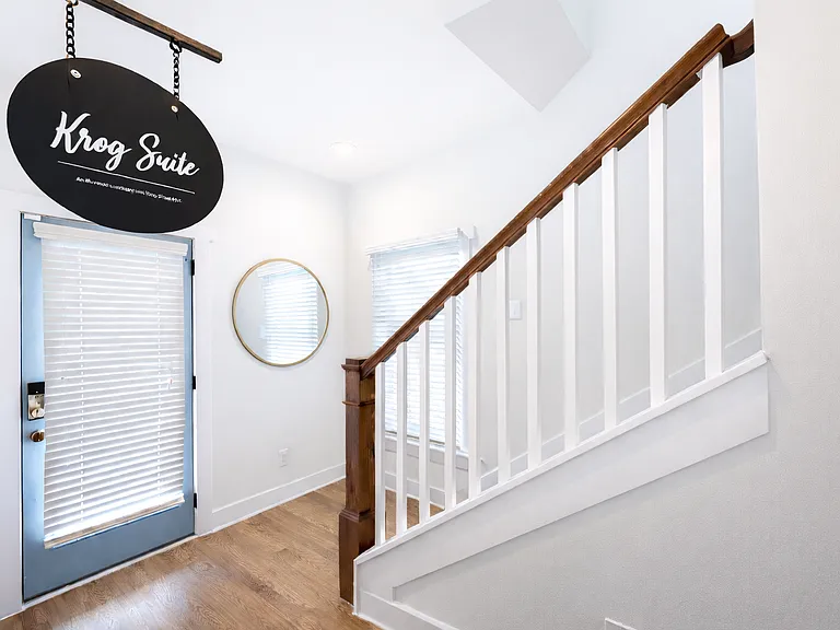 Welcome to the Krog Suite. This main level, queen bedroom has everything you need for a super comfortable stay!