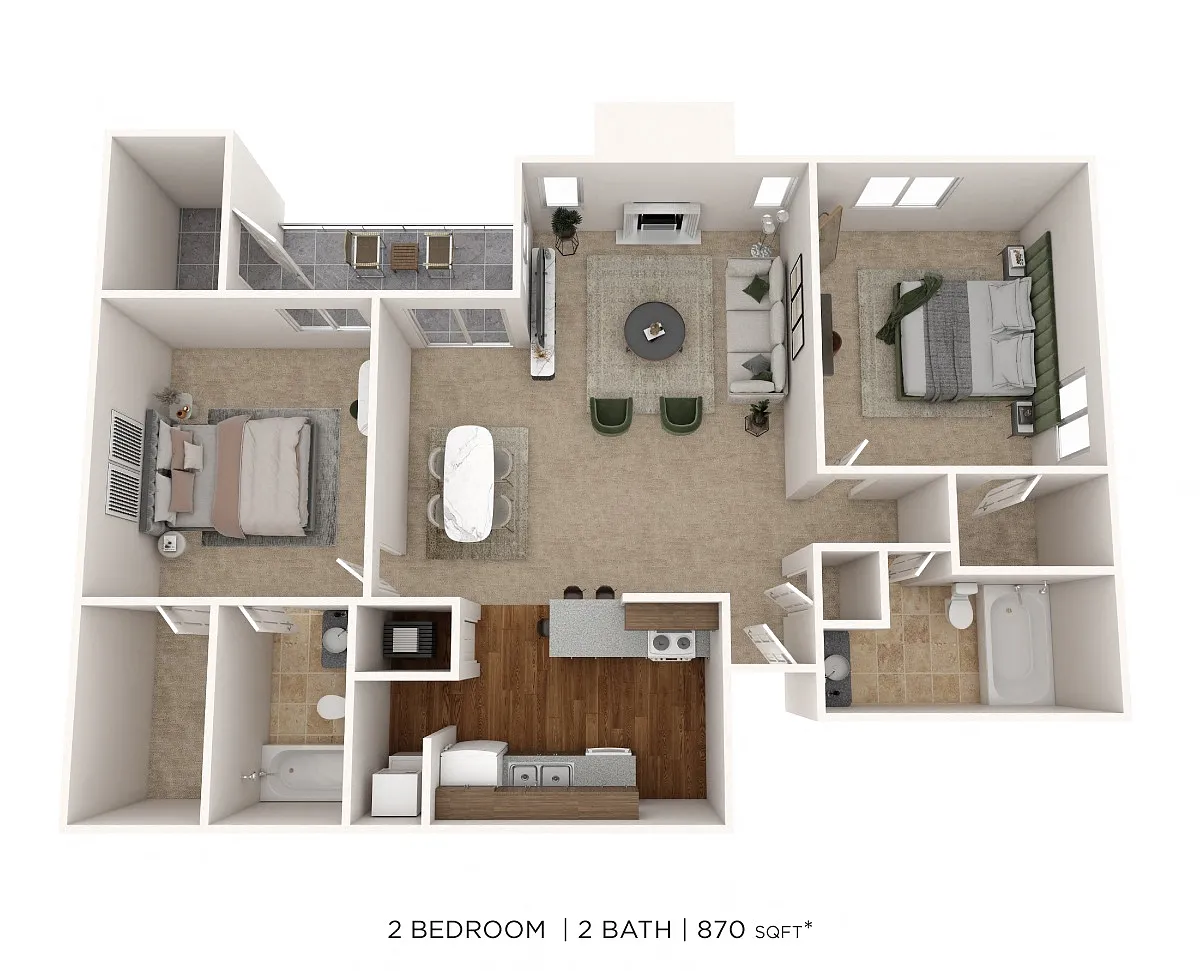 Floor plan Two Bedroom