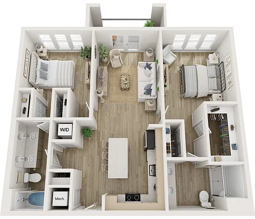 Floor plan 2A- 2X2