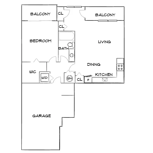 Floor plan Design 1F with Garage