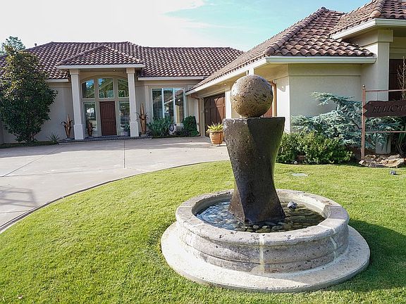 Imported limestone fountain 