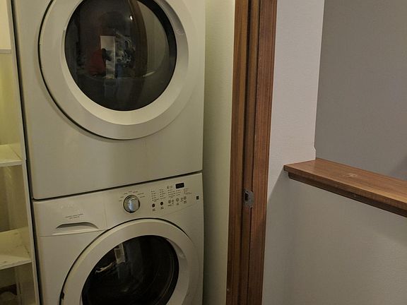 Fill sized, stacked, washer and dryer