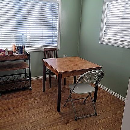 Dining area in the kitchen