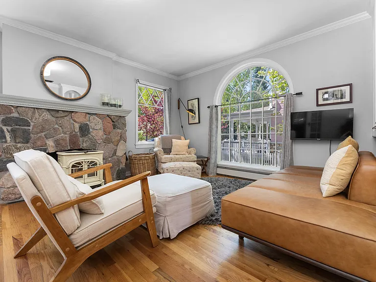 Living Room with Wood Stove