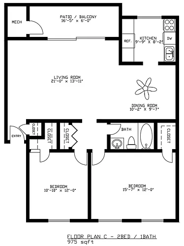 Floor plan TWO BEDROOM SELECT