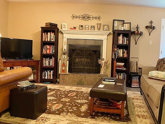 Wood burning fireplace