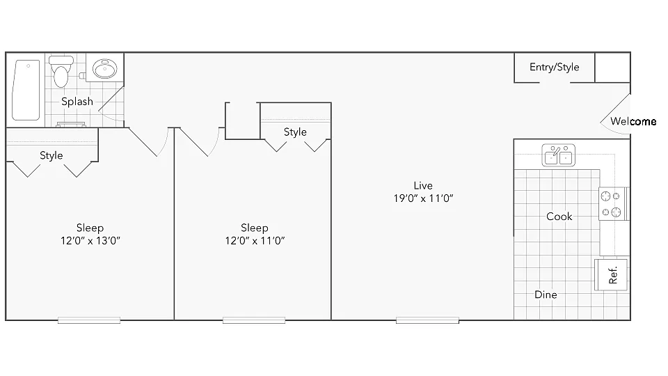 Floor plan East - Dahlia