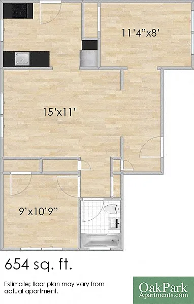 Floor plan 417A S. Taylor B