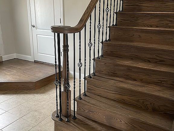 Full oak staircase