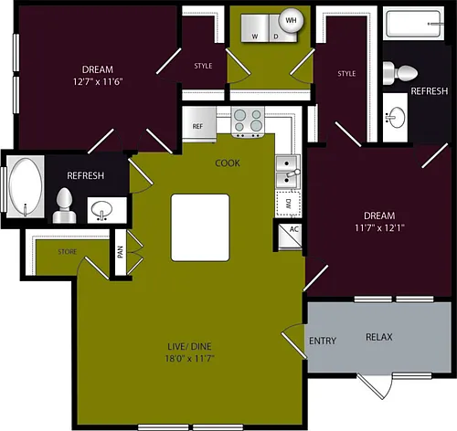 Floor plan B2A