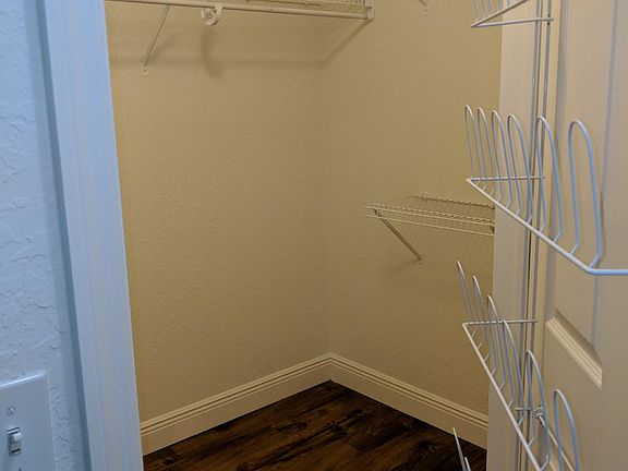 Walk in closet in master bedroom