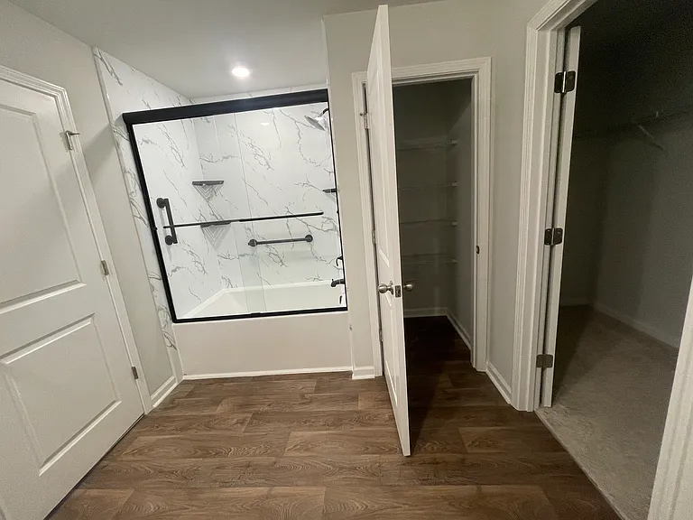 UPDATED Master bath + linen closet