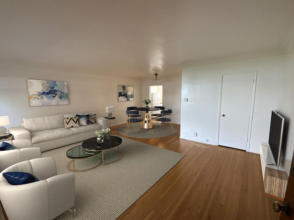 living room and dining area with furniture