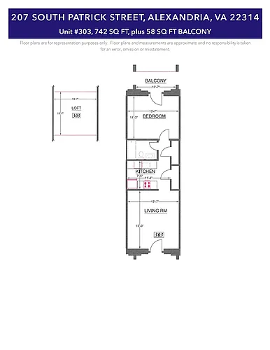 Floor plan 303-1BR w Loft
