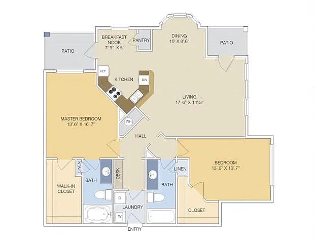 Floor plan B2 Lower (with garages in select units)
