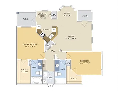 Floor plan B2 Lower (with garages in select units)