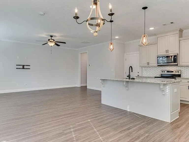 Kitchen and living room
