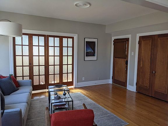 Spacious living room and separate dining area