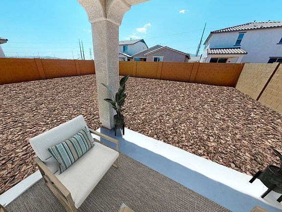 Virtually staged outdoor room at Heritage plan in Highland Ridge