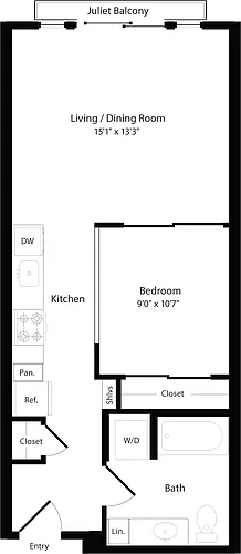 Floor plan O2a East- Floors 3-6