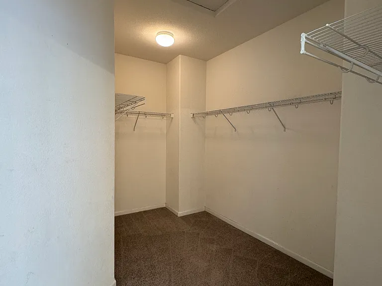 Spacious walk in closet