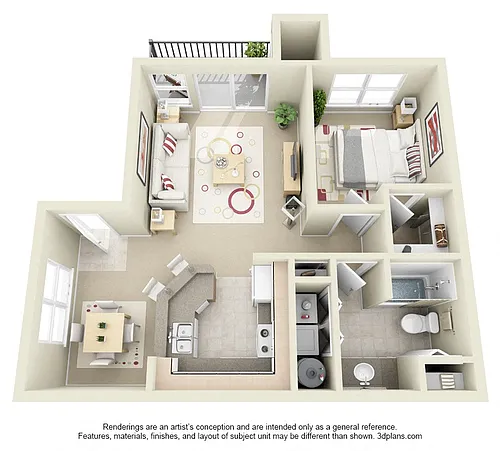 Floor plan Residence 1 Upgraded