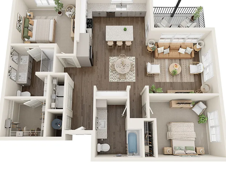 The Osprey | 2 Bed + 2 Bath Apartment | 1,274 SF The Osprey | 2 Bed + 2 Bath Apartment | 1,274 SF