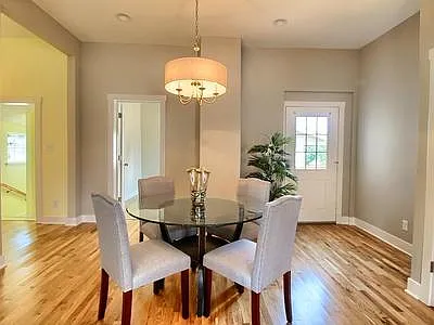 Warm dining area